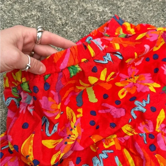 Maison d’Amelie Vibrant Abstract Print Maxi Skirt Size M